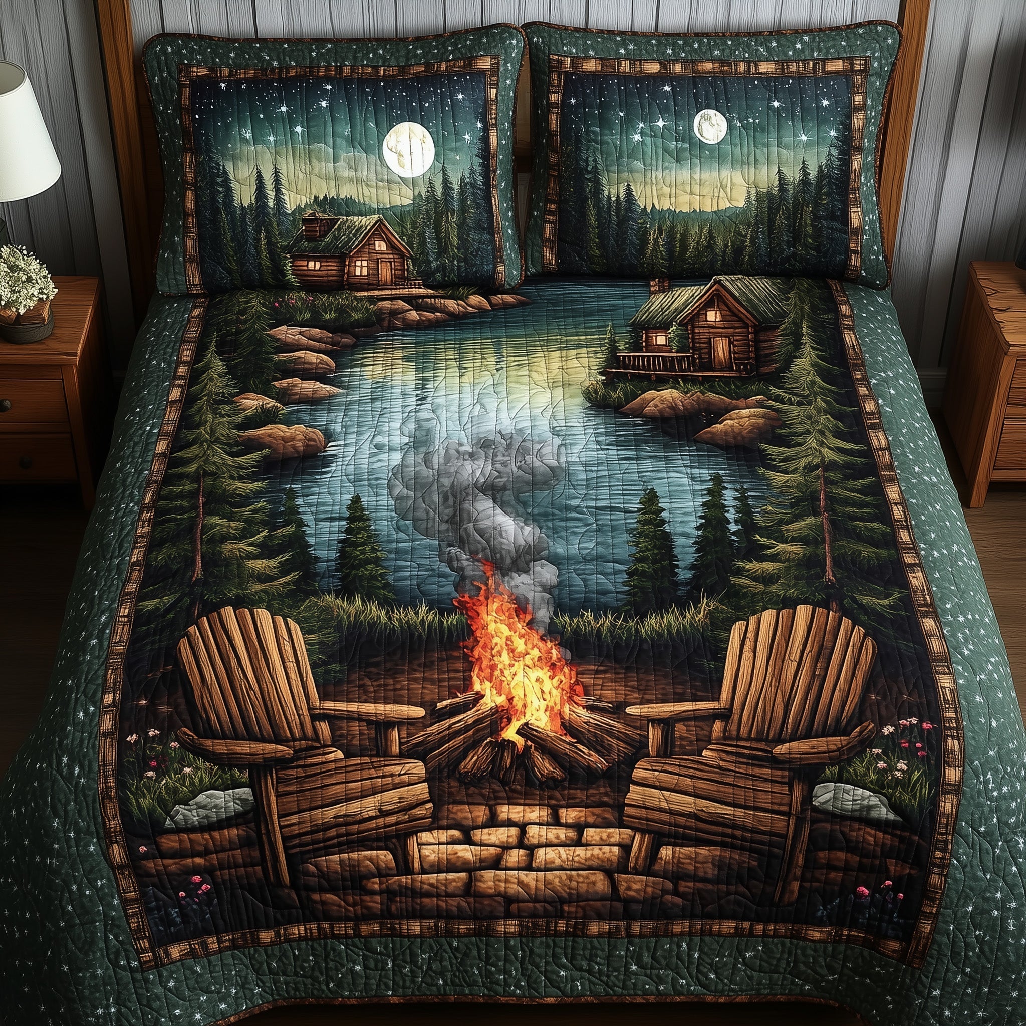 Peaceful Retreat Quilted Bedding Set Peaceful Retreat Modern Gift For Peaceful Friends - Tradiviet