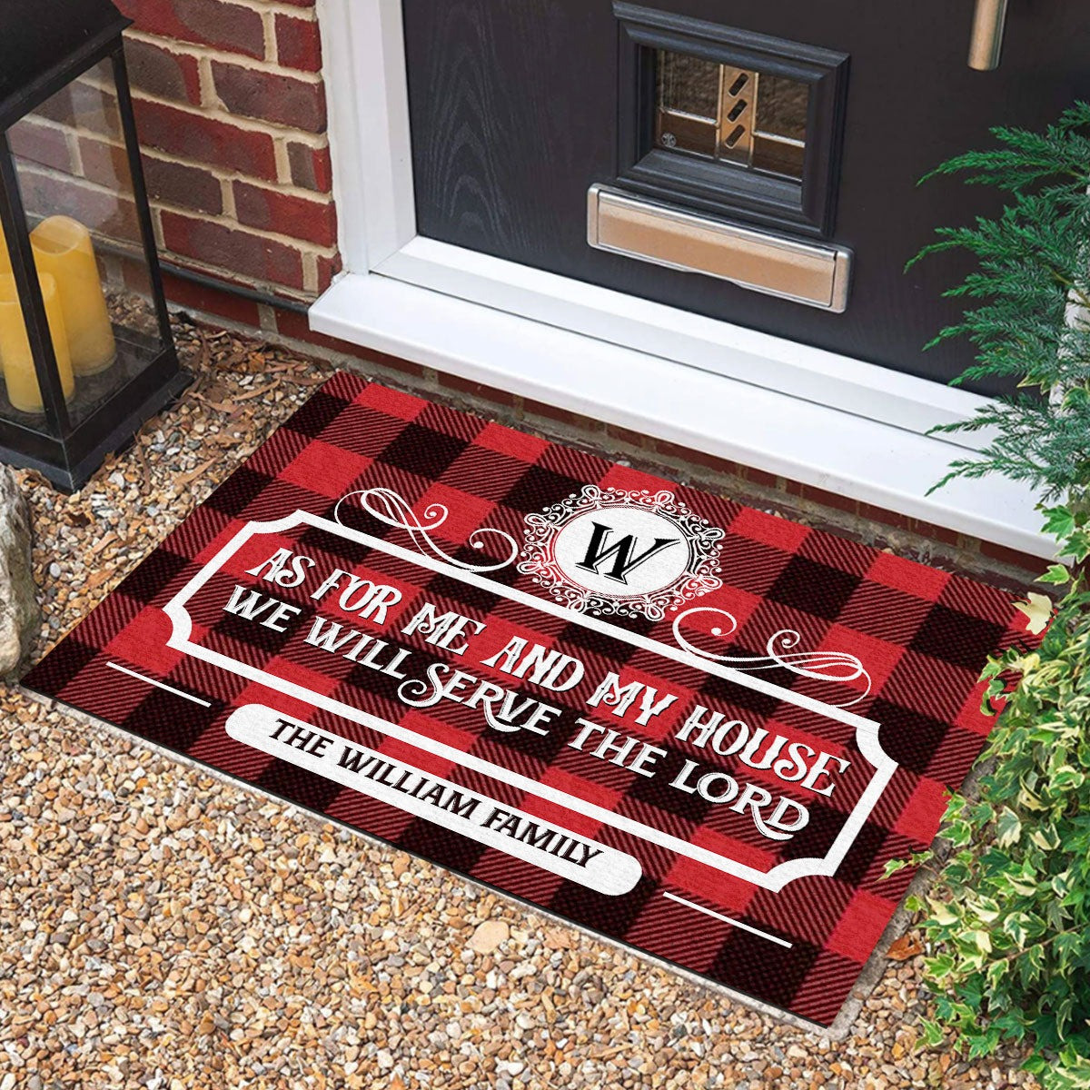 Personalized As For Me And My House We Will Serve The Lord Doormat Xmas Gifts For Christian - Tradiviet