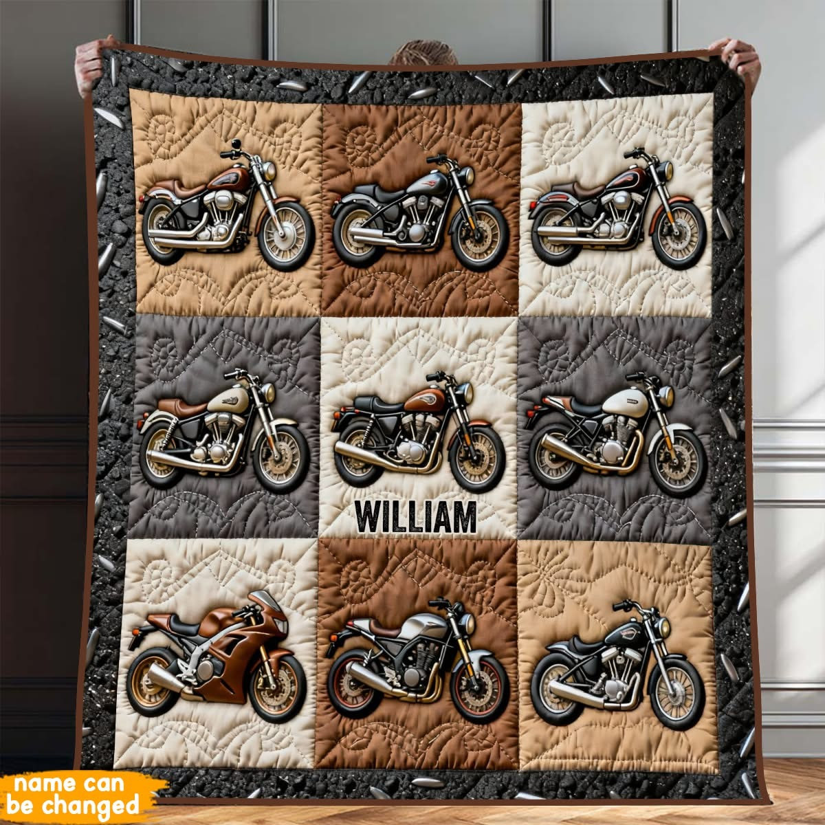Personalized Motorcycle Biker Quilt Blanket Best Gift For Motorcycle Enthusiast - Tradiviet