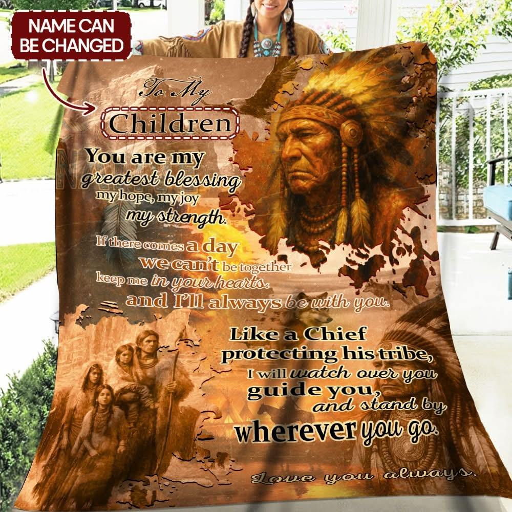 Personalized Native American Family Blanket Perfect Gifts For Loved Ones - Tradiviet