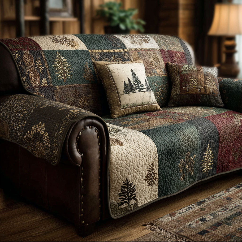 Pine Hollow Lodge Quilted Sofa Cover Indoor Room Decor Gifts For New Homes - Tradiviet