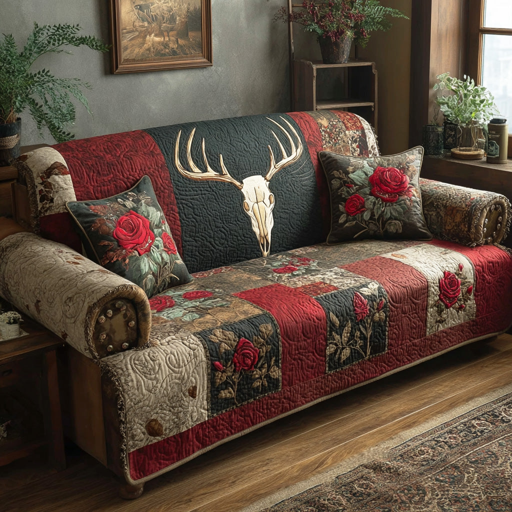Prairie Bones Quilted Sofa Cover Natural Home Room Decor Great Home Decor Finds - Tradiviet