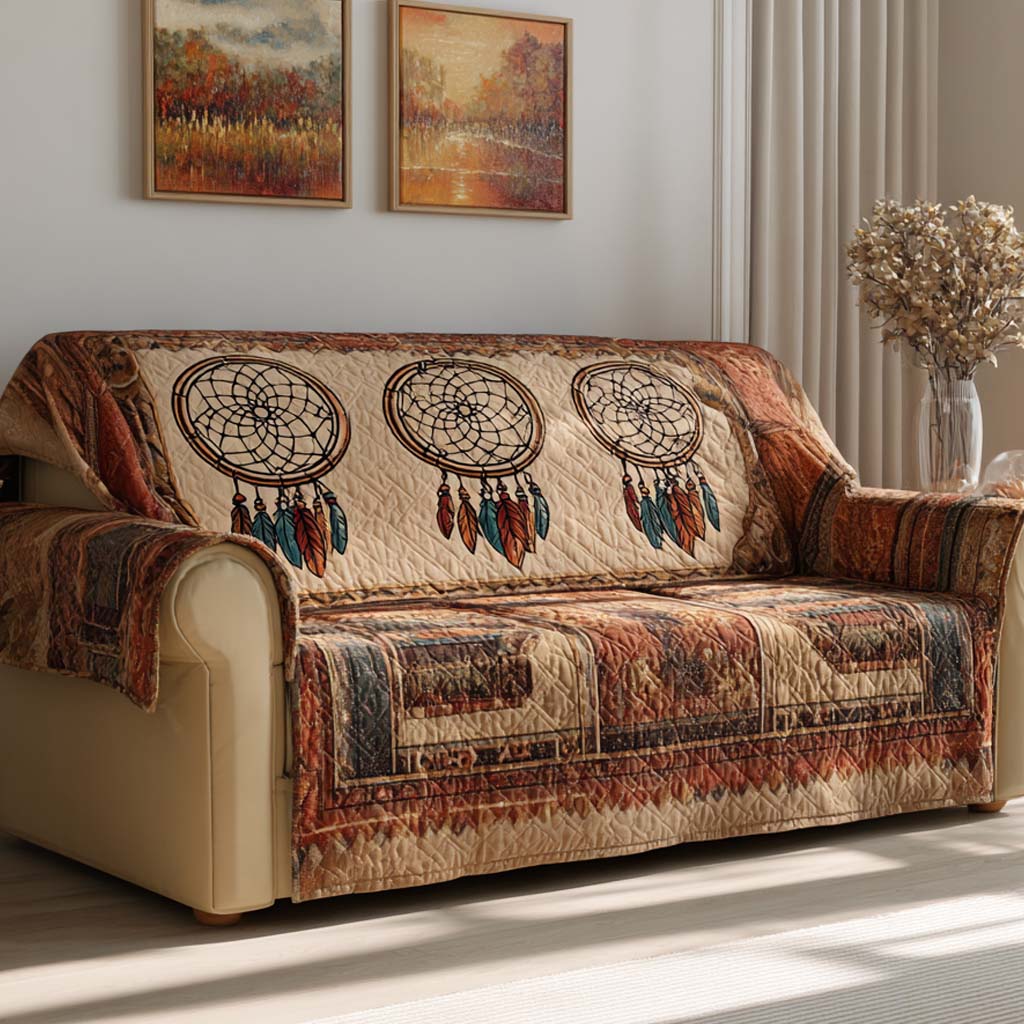 Prairie Loom Quilted Sofa Cover Classic Home Room Decor Present For House Lovers - Tradiviet