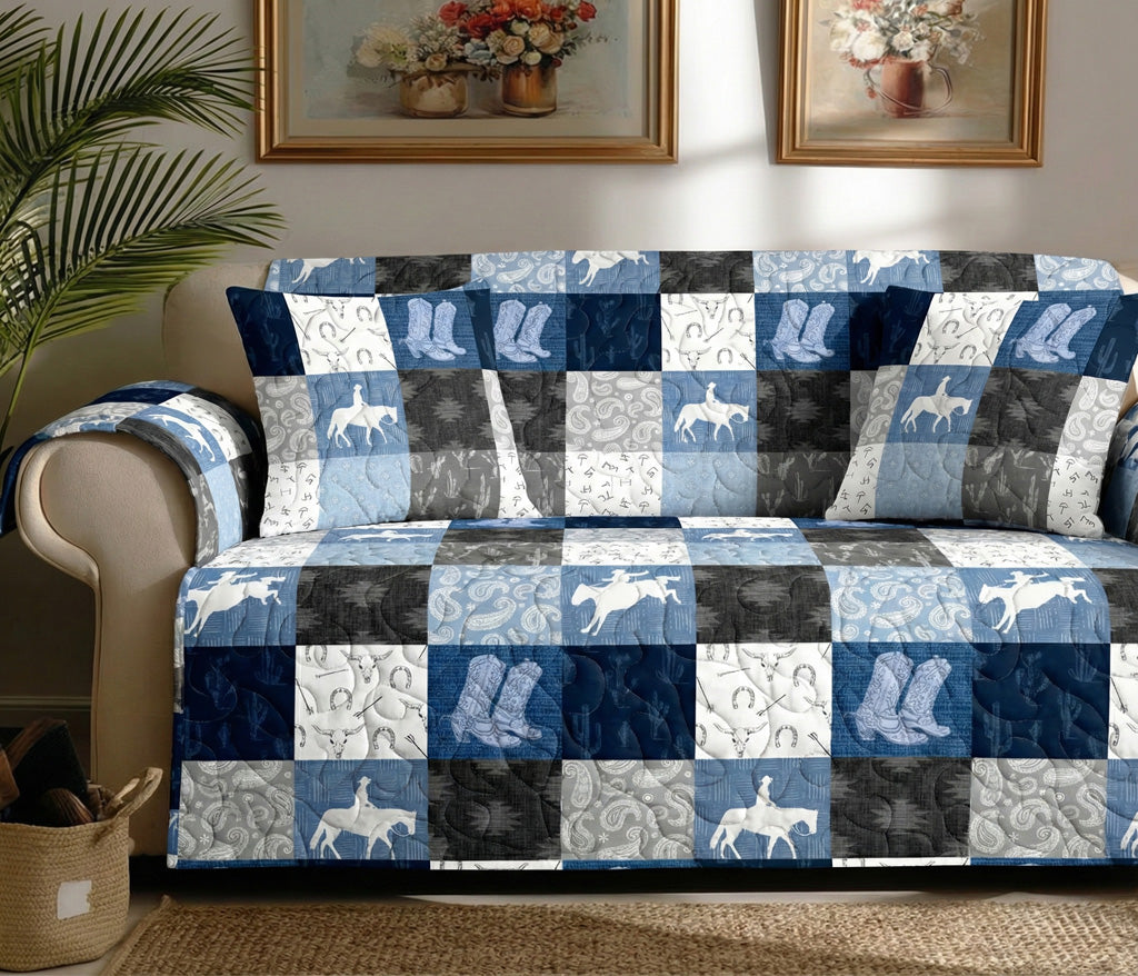 Prairie Patch Quilted Sofa Cover Soft Home Room Decor Gift For New Home - Tradiviet