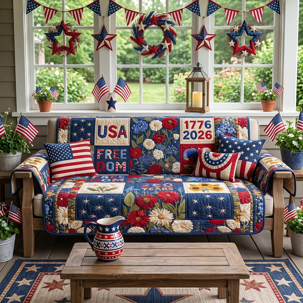 Preamble Piece Quilted Sofa Cover Room Decor For Room Gift For House Lover - Tradiviet