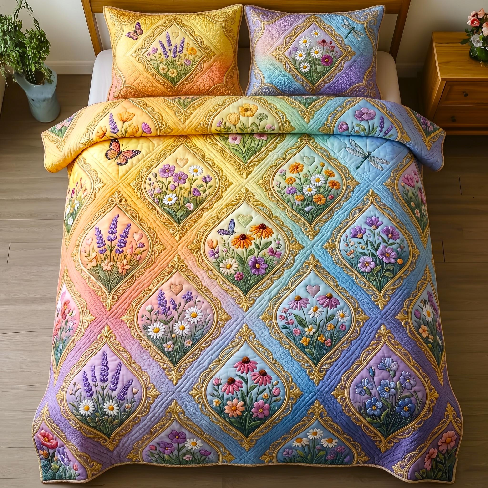 Pride Love Forever Quilted Bedding Set Pride Love Whimsical Gift For Pride Love - Tradiviet