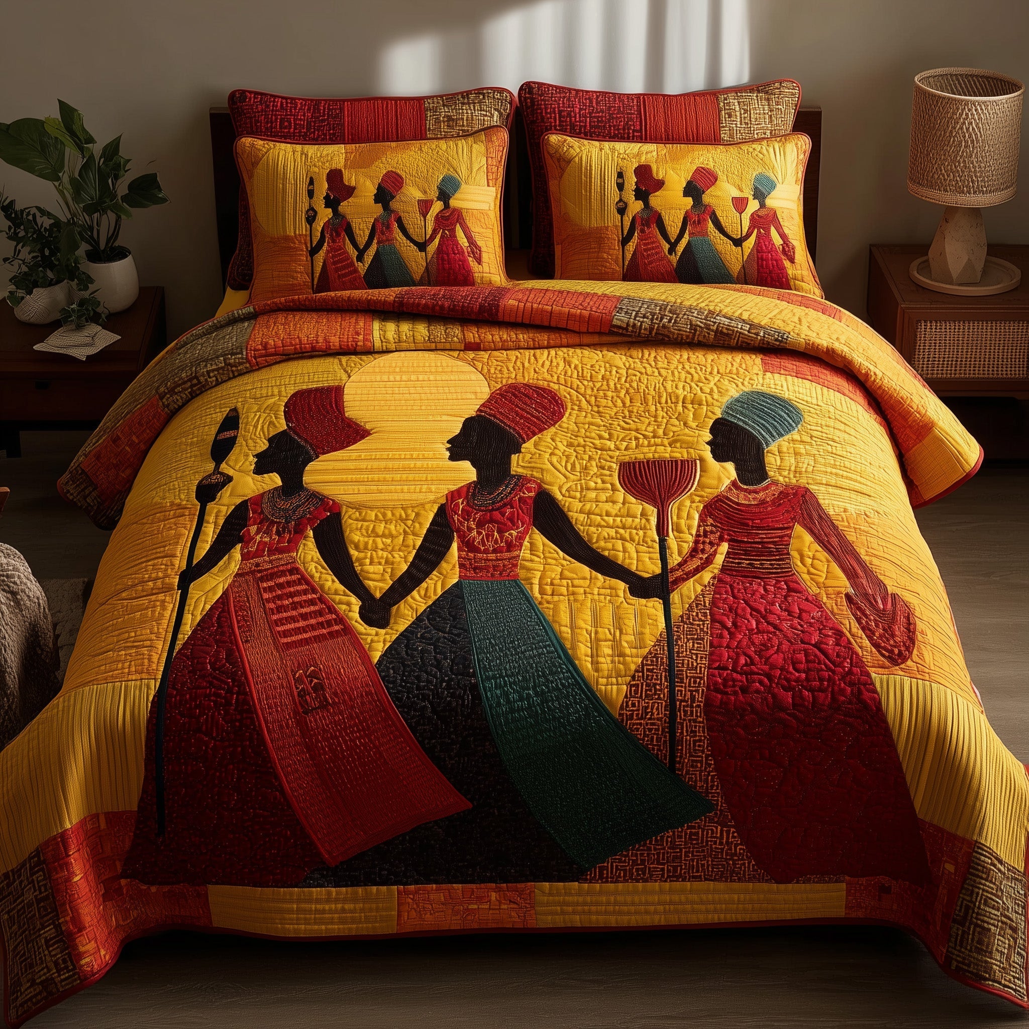 Proud To Rise Quilted Bedding Set Proud Rise Motif Gift For Rise - Tradiviet