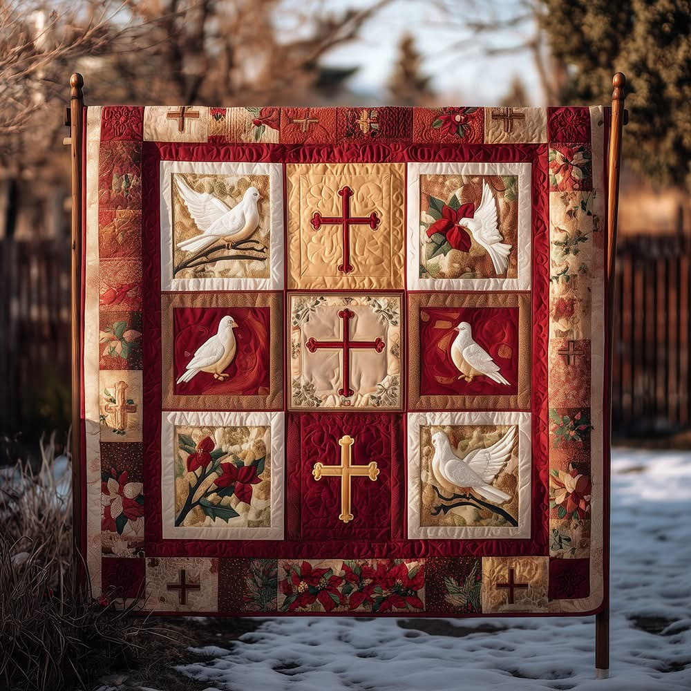 Pure Grace Quilted Blanket Faith Based Merchandise Ideas For Christians Christmas Holiday - Tradiviet