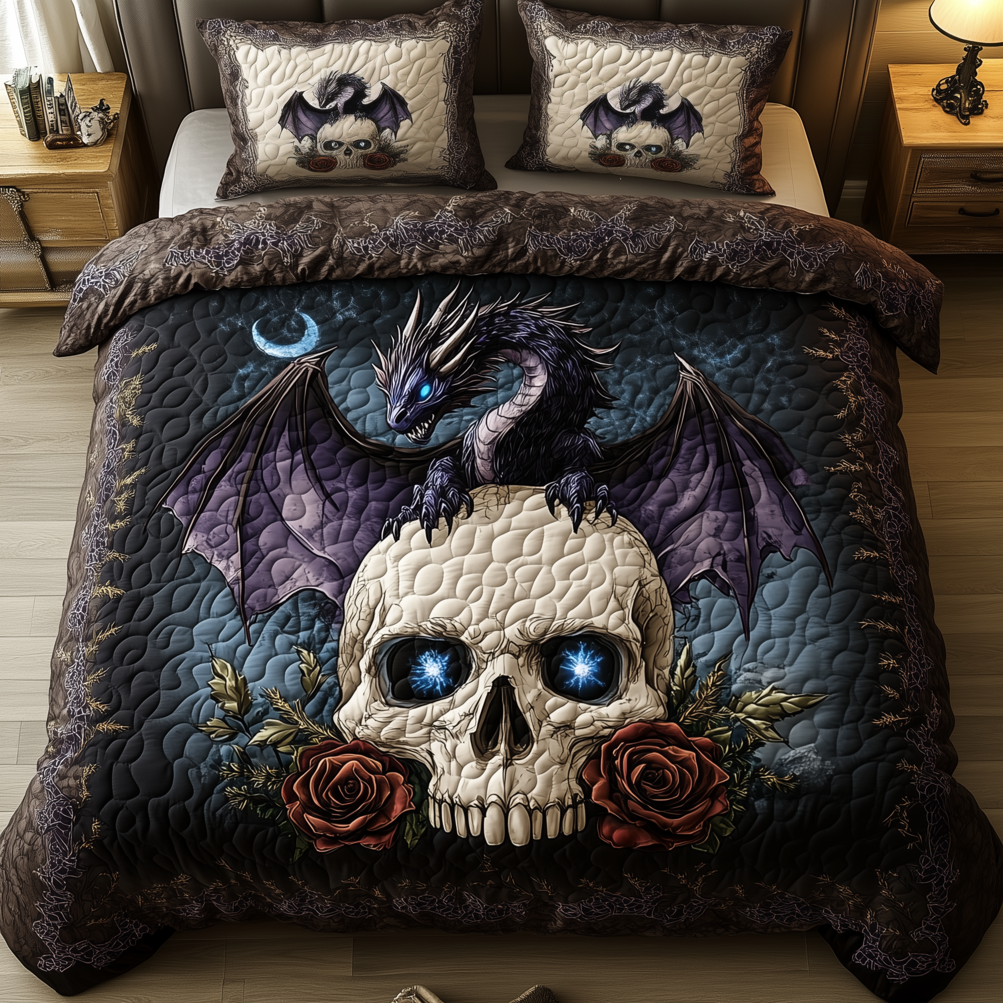 Pyre of the Fallen Quilted Bedding Set Pyre Fallen River Gift For Pyre Fallen - Tradiviet