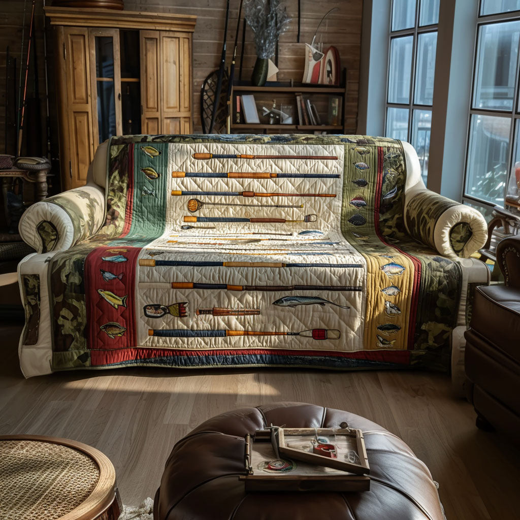 Quiet Cast Quilted Sofa Cover Couch Protector Stepdad Gifts For Father's Day - Tradiviet