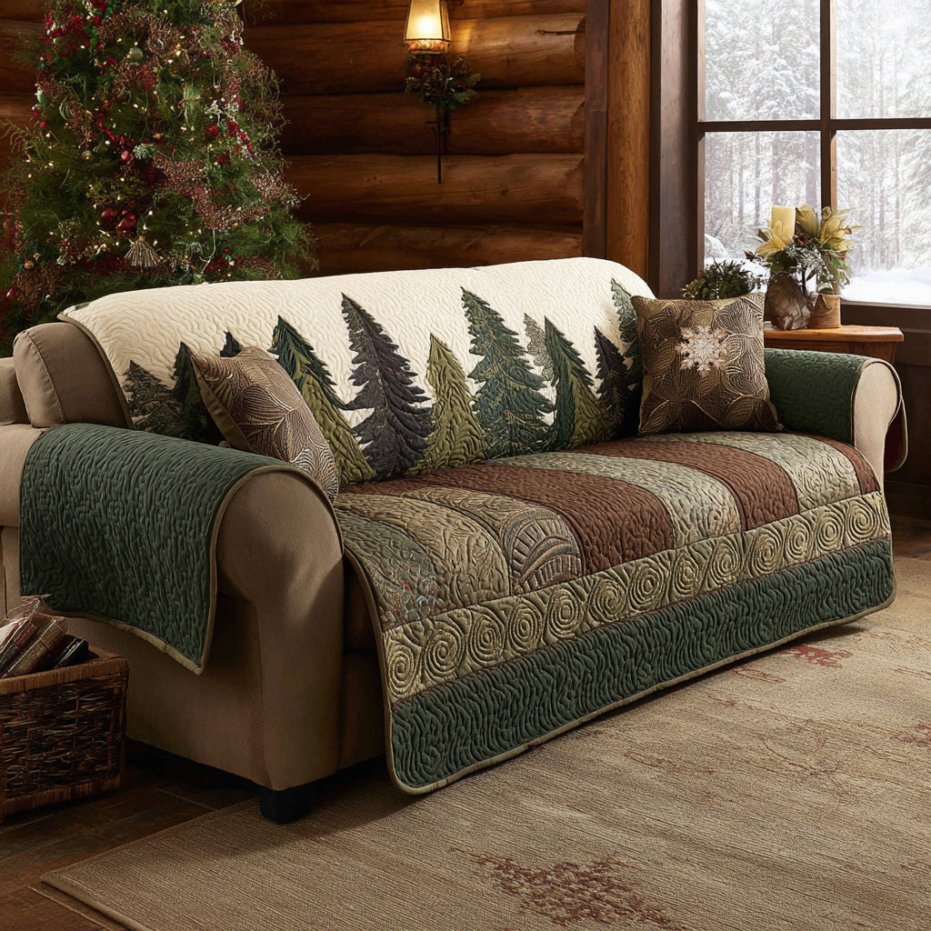 Quiet Forest Quilted Sofa Cover Home Room Decor Gift For Home Decor - Tradiviet