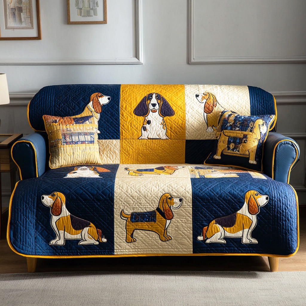 Quiet Hound Quilted Sofa Cover Covers For Sofas Dog And Owner Gifts - Tradiviet