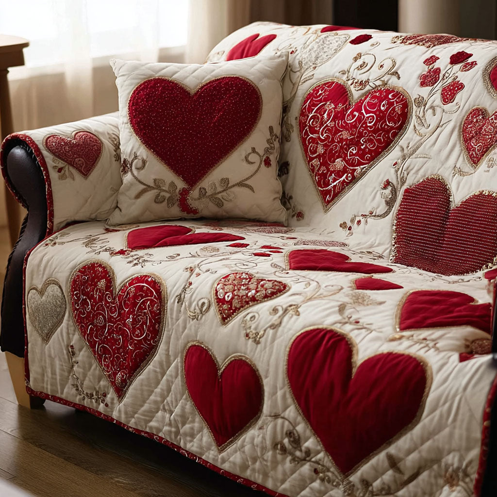 Quiet Love Quilted Sofa Cover Room Room Decor Ideas Gifts For Room Decor - Tradiviet