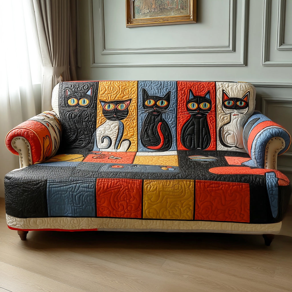 Quiet Paws Quilted Sofa Cover Soft Room Decor Cute Room Decor Finds - Tradiviet