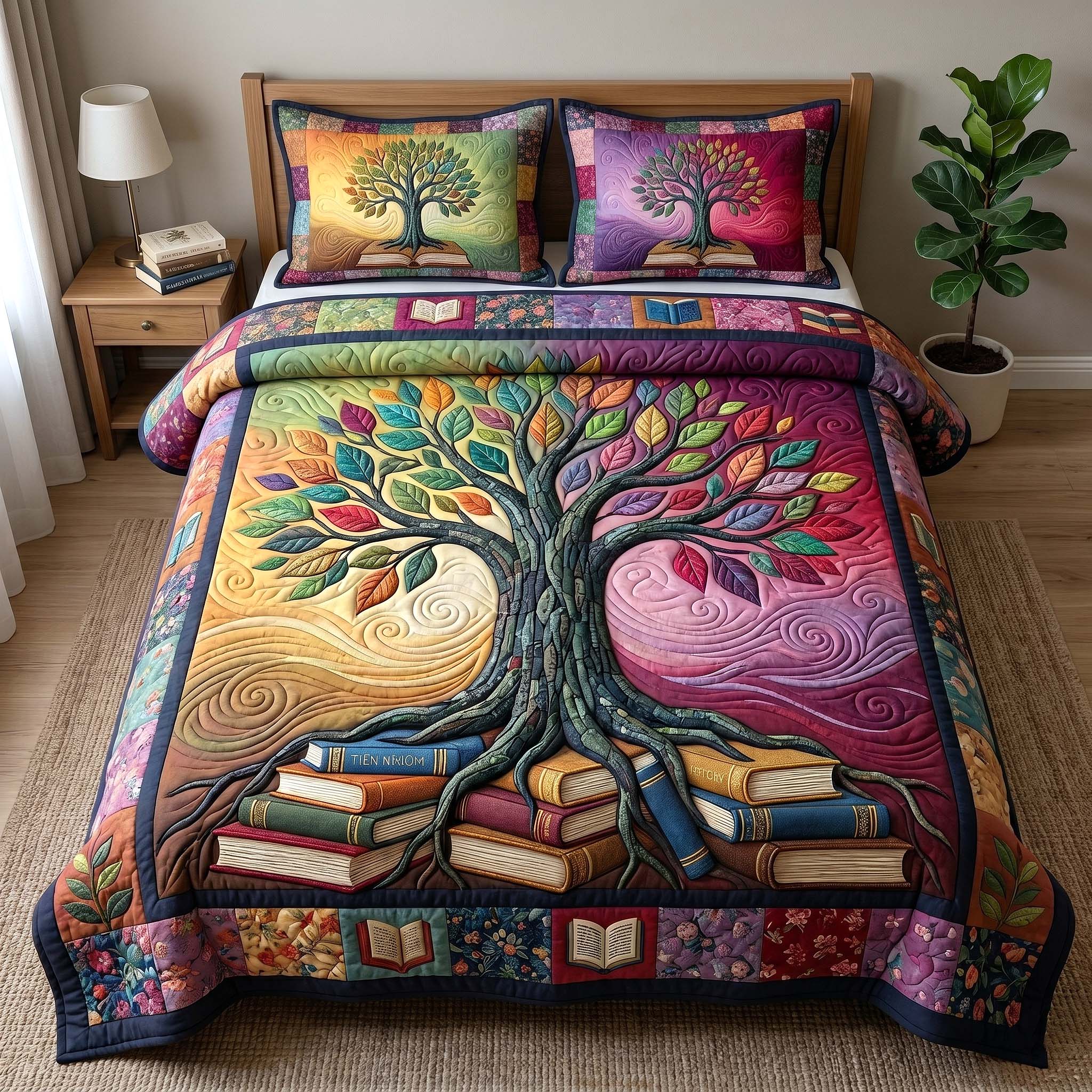 Reading Nook Quilted Bedding Set Reading Nook Fabric Gift For Nook - Tradiviet