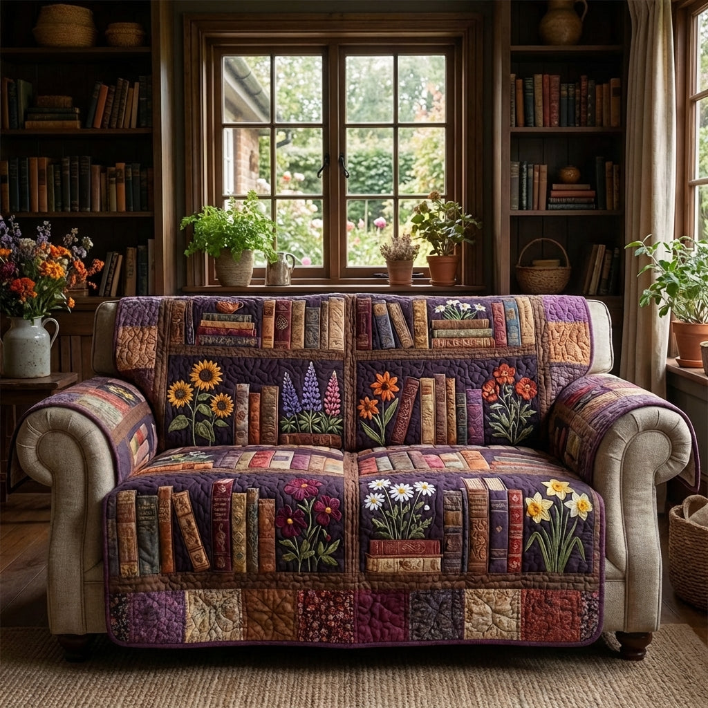 Reading Nook Quilted Sofa Cover Boho Home Room Decor Trendy Room Decor Gifts - Tradiviet