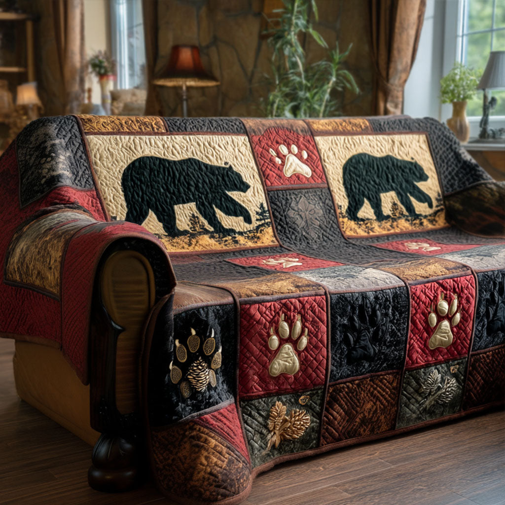 Riverbend Paw Quilted Sofa Cover Trendy Home Room Decor Cute Room Decor Finds - Tradiviet
