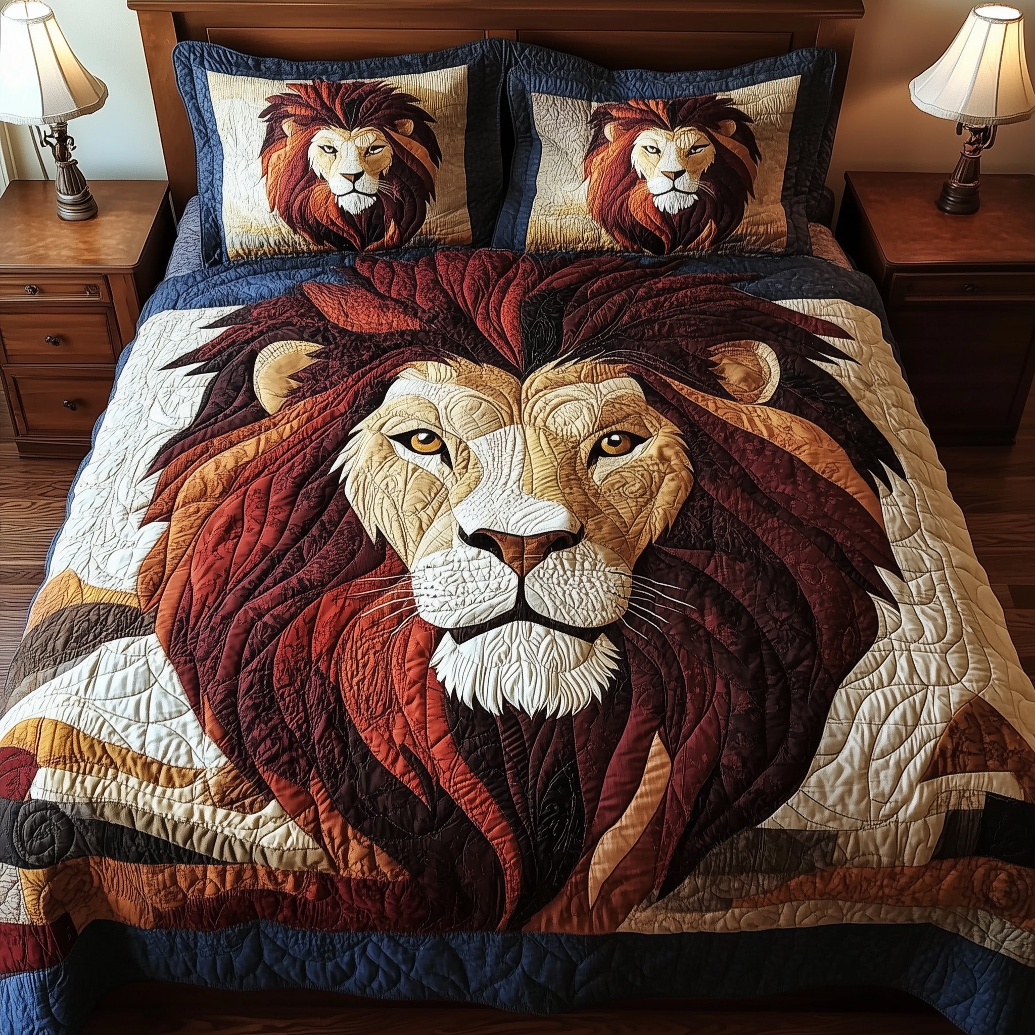 Roarbreaker Lion Quilted Bedding Set Roarbreaker Lion Rustic Gift For Roarbreaker Fans - Tradiviet