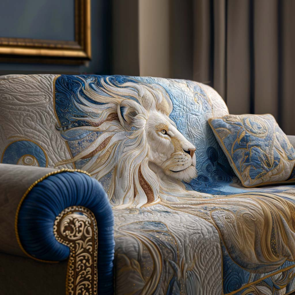 Roaring Pride Quilted Sofa Cover Sofa Protector Cover Best Lion Gifts For Him - Tradiviet