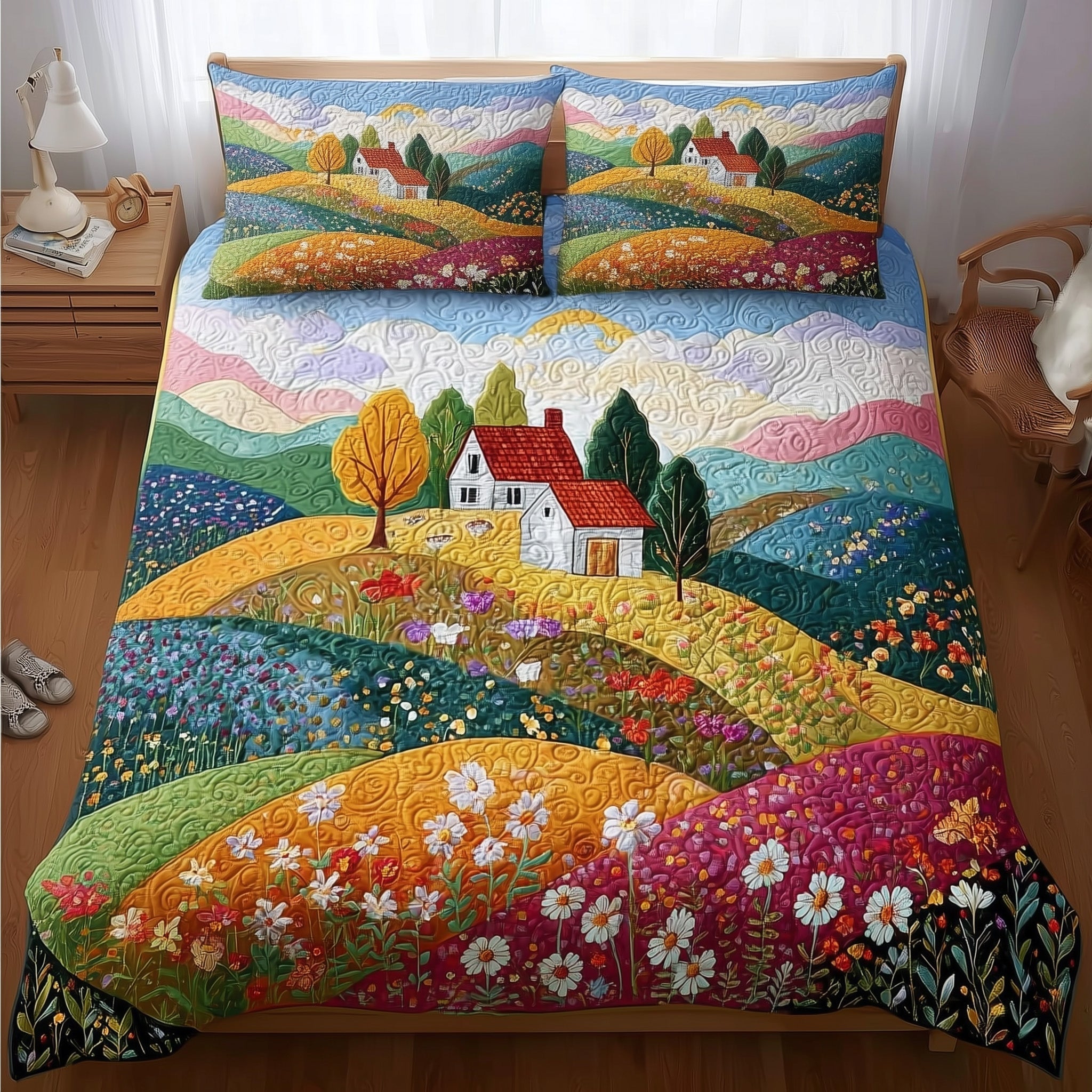 Rolling Heaven Quilted Bedding Set Rolling Heaven Appeal Gift For Rolling Fans - Tradiviet