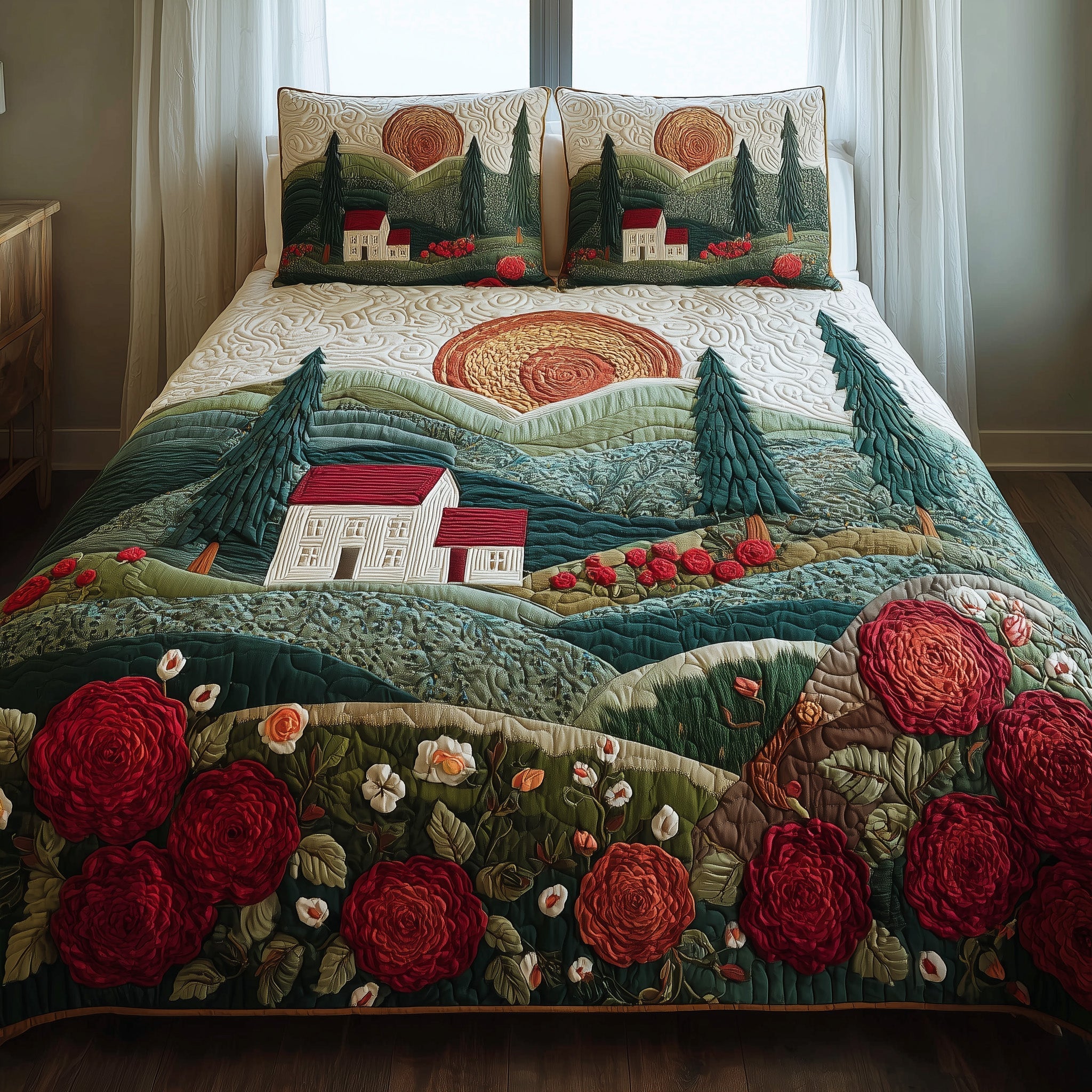 Rolling Heaven Quilted Bedding Set Rolling Heaven Spirit Gift For Rolling Lovers - Tradiviet