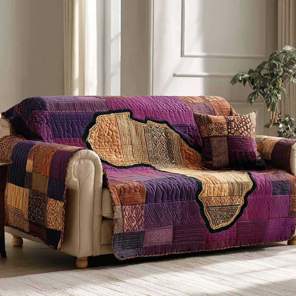 Royal Continent Quilted Sofa Cover Sofa Couch Cover Best African American Gifts - Tradiviet
