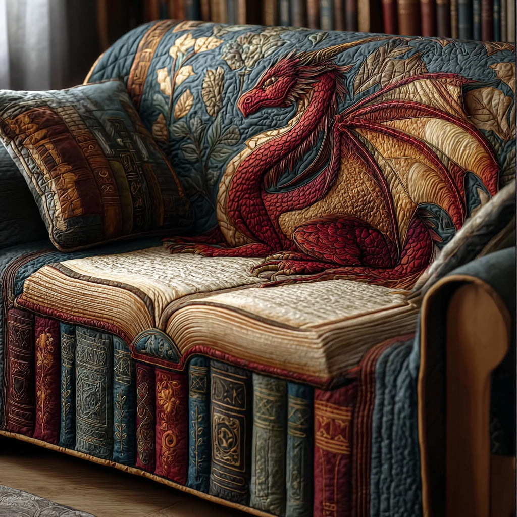 Ruby Libris Quilted Sofa Cover Neutral Room Decor Presents For New Home - Tradiviet
