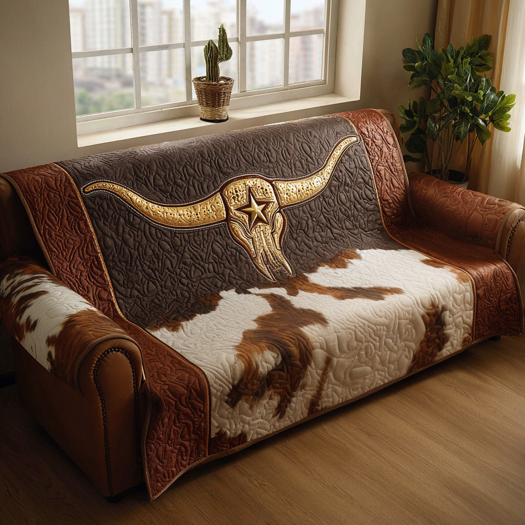 Rusted Star Covenant Quilted Sofa Cover Warm Room Decor Unique Housewarming Gift Ideas - Tradiviet