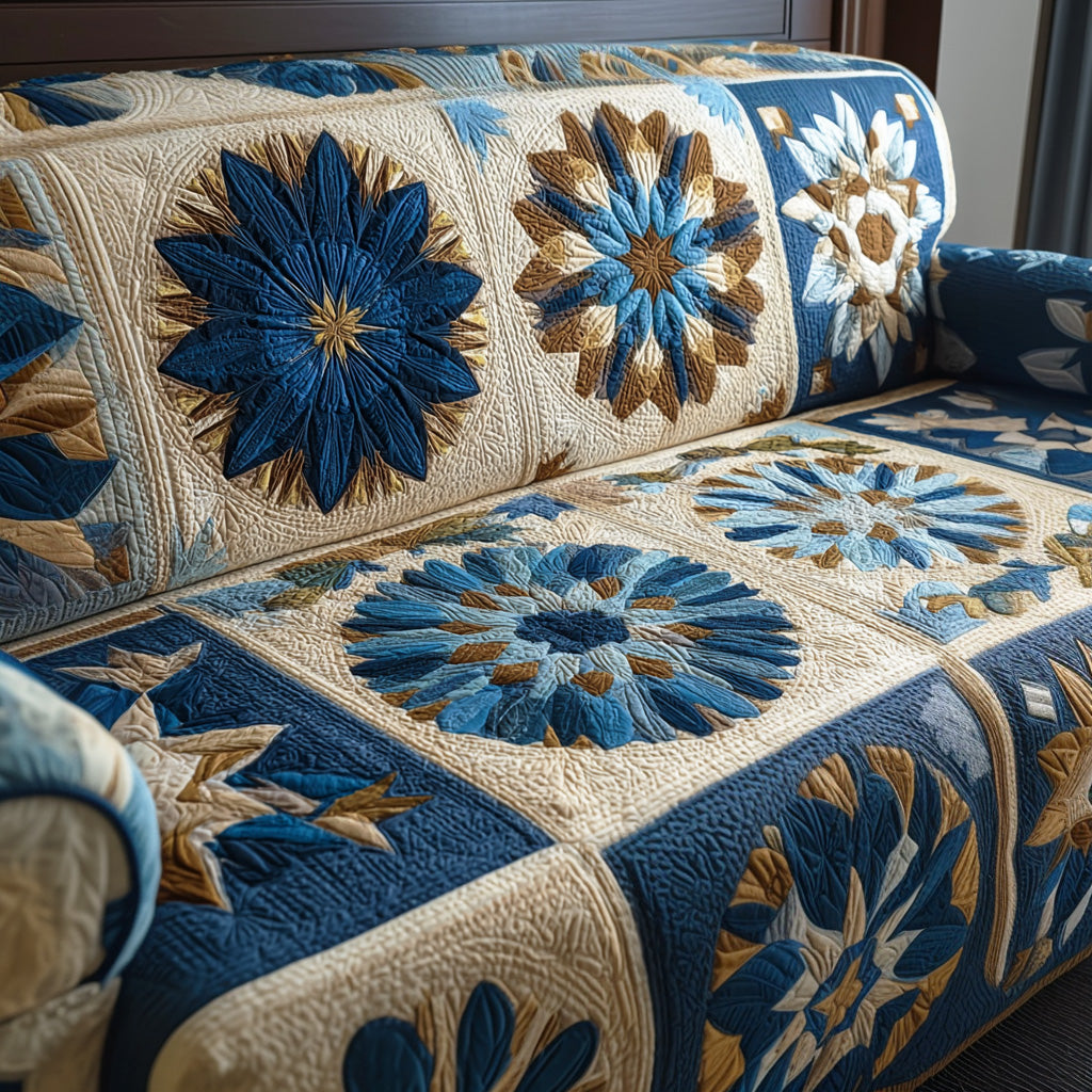Rustic Bloom Quilted Sofa Cover Room Decor For Home Gifts For Room Decor - Tradiviet