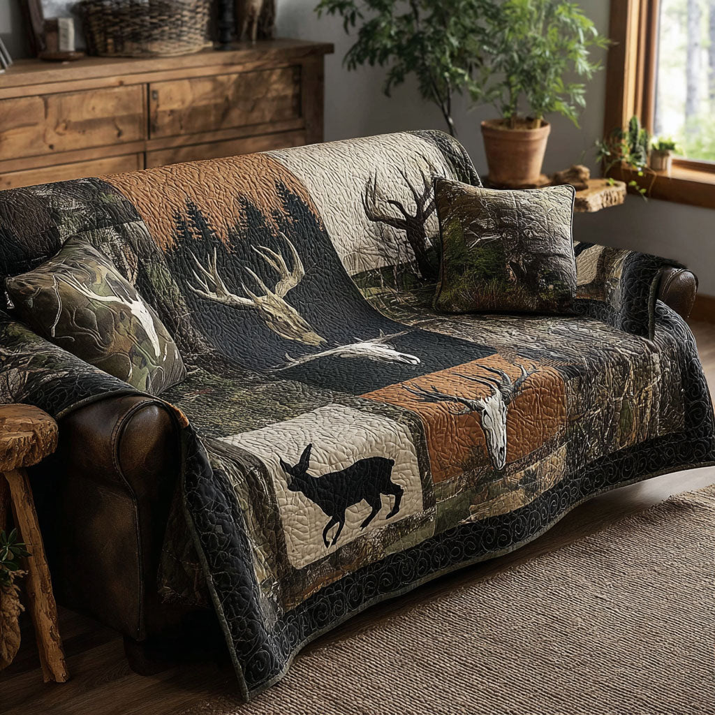 Rustic Escape Quilted Sofa Cover Cute Home Room Decor Cozy Home Decor Gifts - Tradiviet