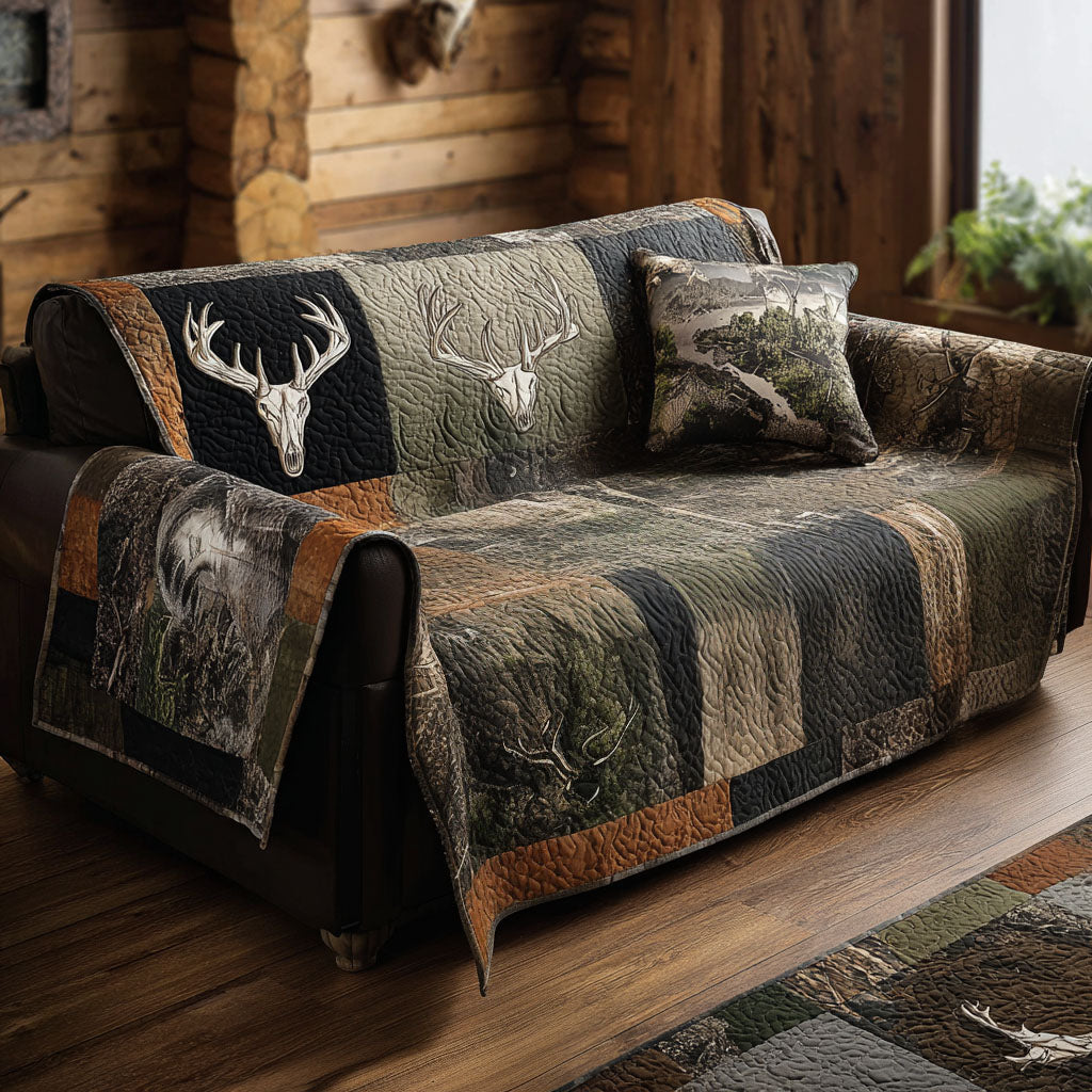 Rustic Glory Quilted Sofa Cover Warm Home Room Decor Top Home Decor Gifts - Tradiviet