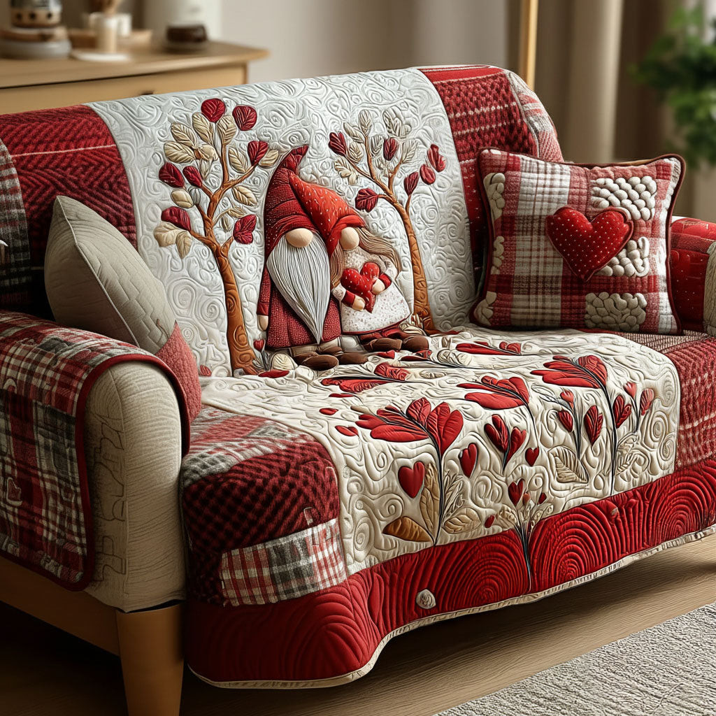 Rustic Gnome Lane Quilted Sofa Cover Best Slipcovered Sofas Valentine Day Ideas For Women - Tradiviet