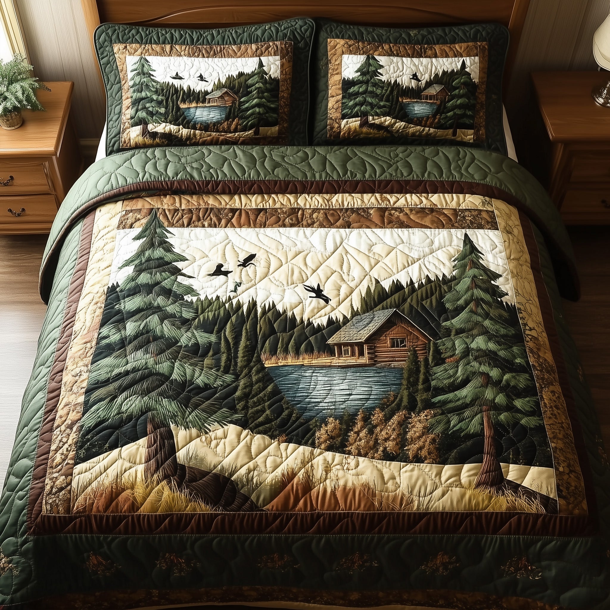 Rustic Harmony Quilted Bedding Set Rustic Harmony Bedroomware Gift For Rustic Harmony - Tradiviet