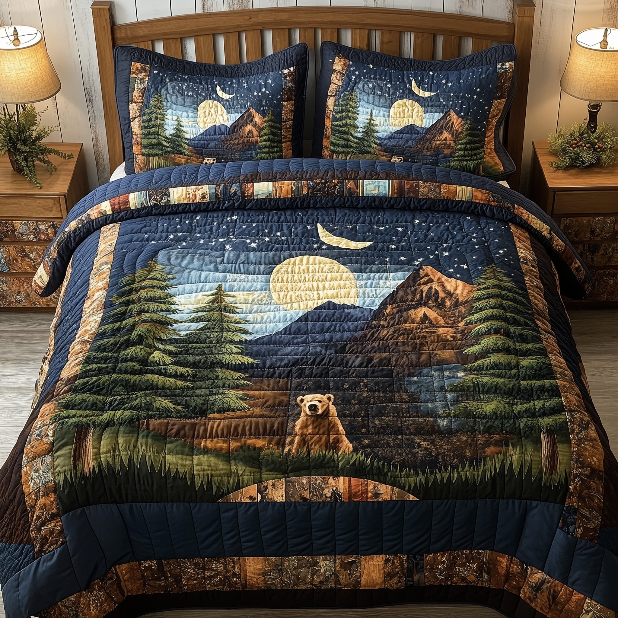 Rustic Harmony Quilted Bedding Set Rustic Harmony Shore Gift For Rustic Wife - Tradiviet