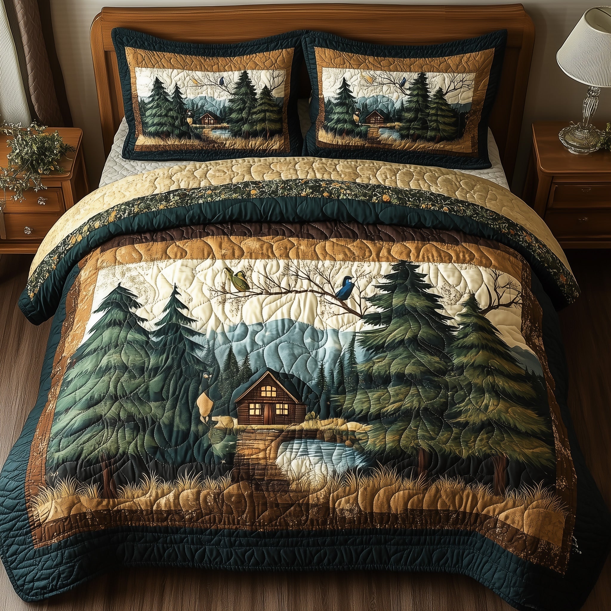 Rustic Harmony Quilted Bedding Set Rustic Harmony Tribute Gift For Rustic Friends - Tradiviet