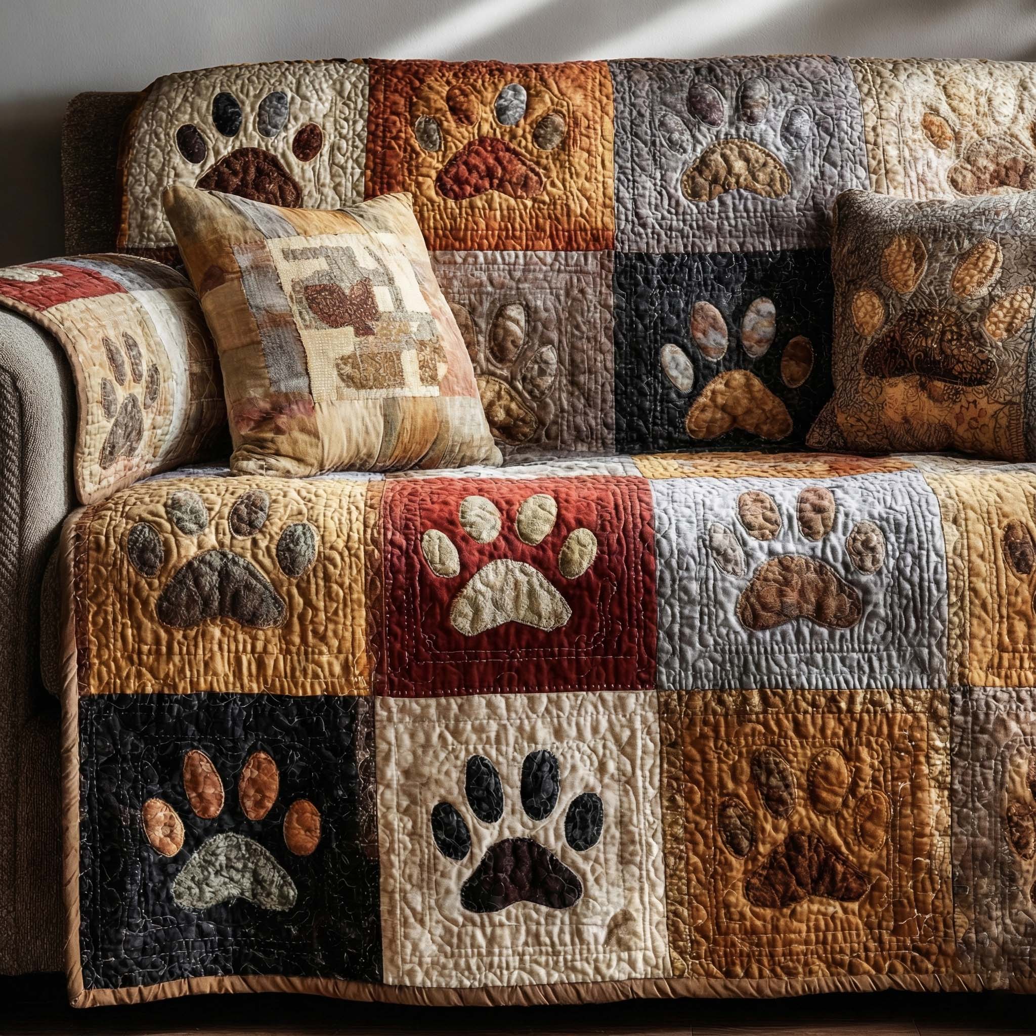 Rustic Love Quilted Sofa Cover Holiday Home Room Decor Room Gift For Her - Tradiviet