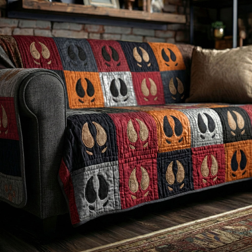 Rustic Mosaic Track Quilted Sofa Cover Simple Home Room Decor Present For Home Lovers - Tradiviet