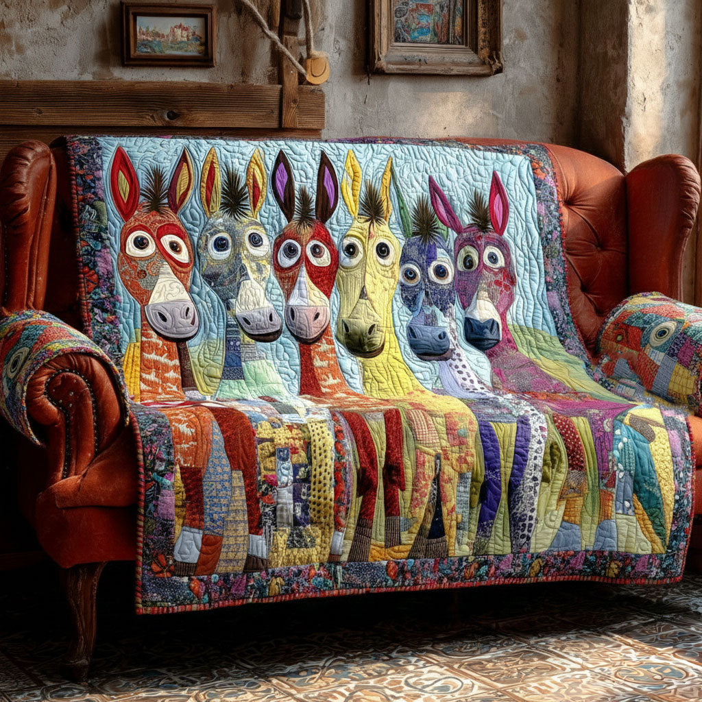 Rustic Tale Troupe Quilted Sofa Cover Best Couch Slipcovers Gifts For Horse Lovers - Tradiviet