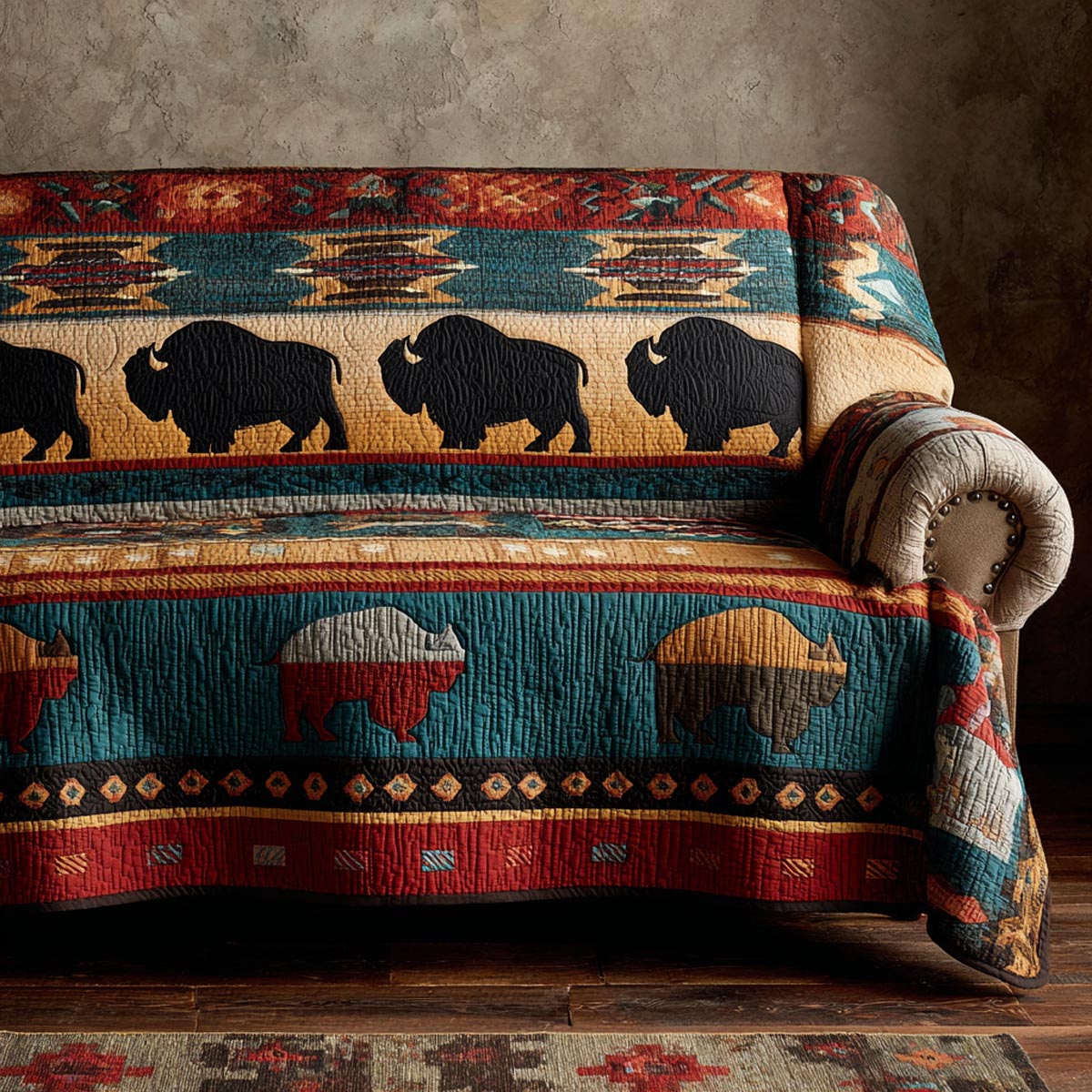 Sacred Mesa Quilted Sofa Cover Farmhouse Room Decor Gift For Room Lovers - Tradiviet