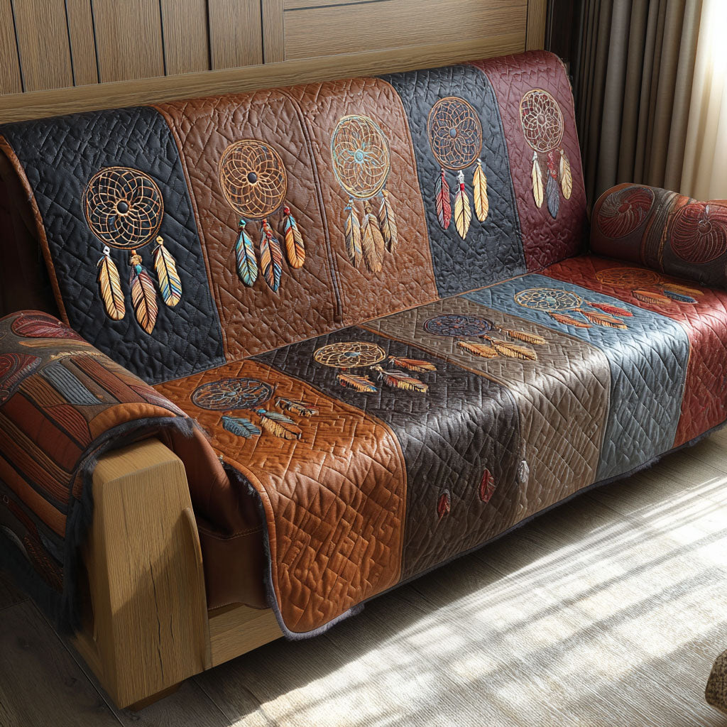 Sacred Plains Harmony Quilted Sofa Cover The Best Sofa Slipcovers Native American Themed Gifts - Tradiviet