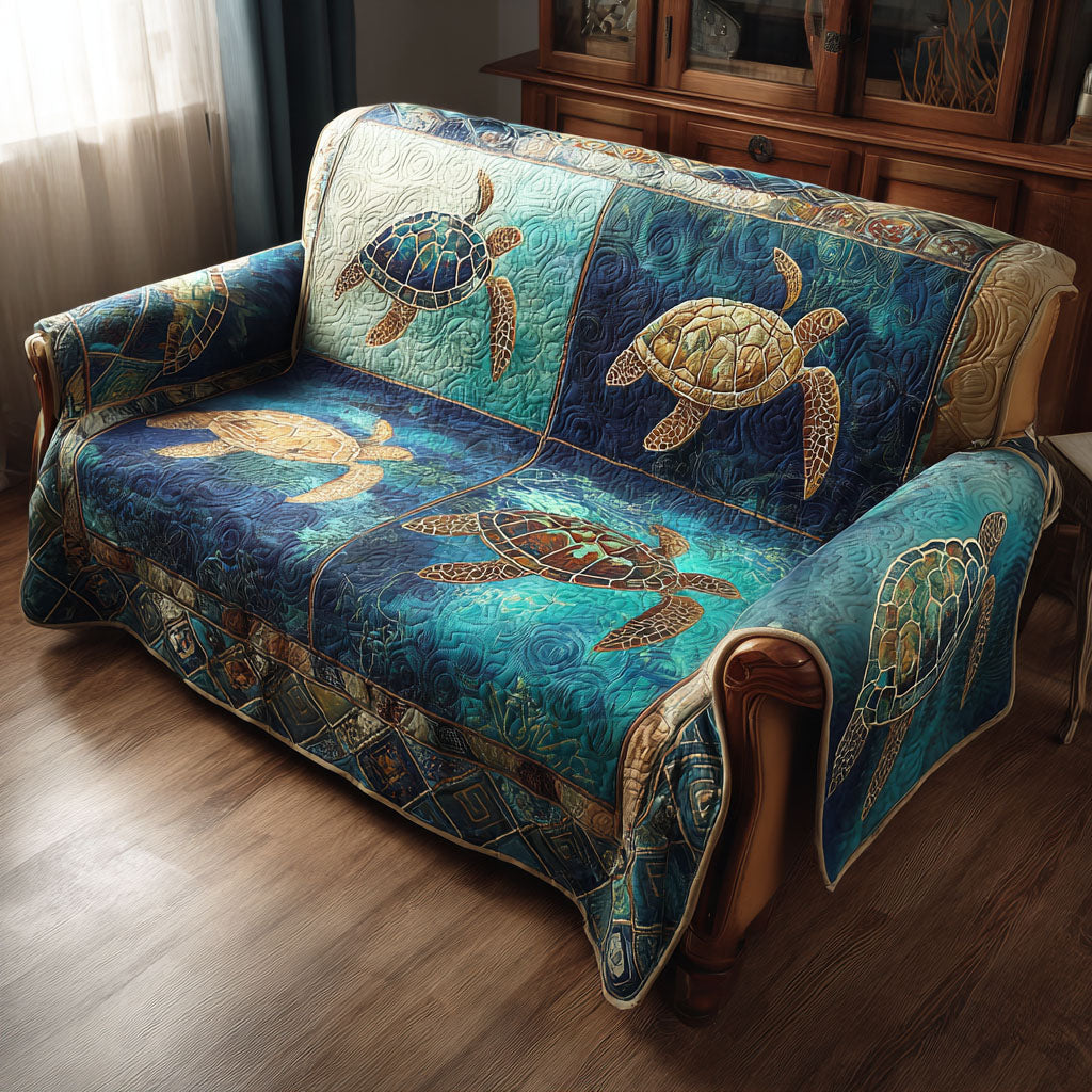 Sea Wanderer Quilted Sofa Cover Room Decor For Home Home Gift For Her - Tradiviet