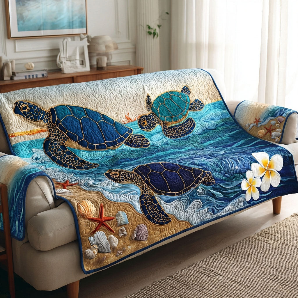 Seaside Calm Quilted Sofa Cover The Best Sofa Covers Turtle Gift Ideas - Tradiviet