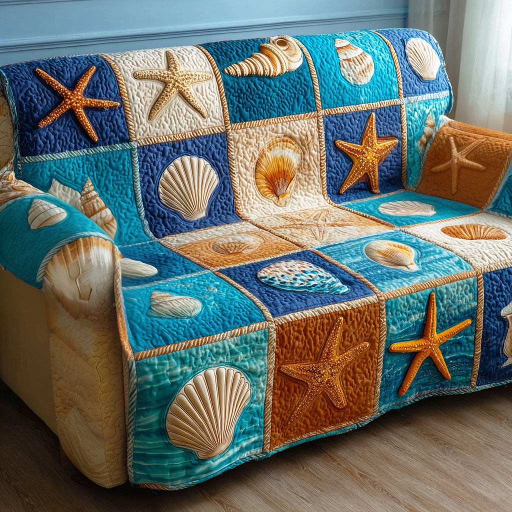 Seaside Mood Quilted Sofa Cover Best Sofa Covers Dad Fathers Day Gifts - Tradiviet