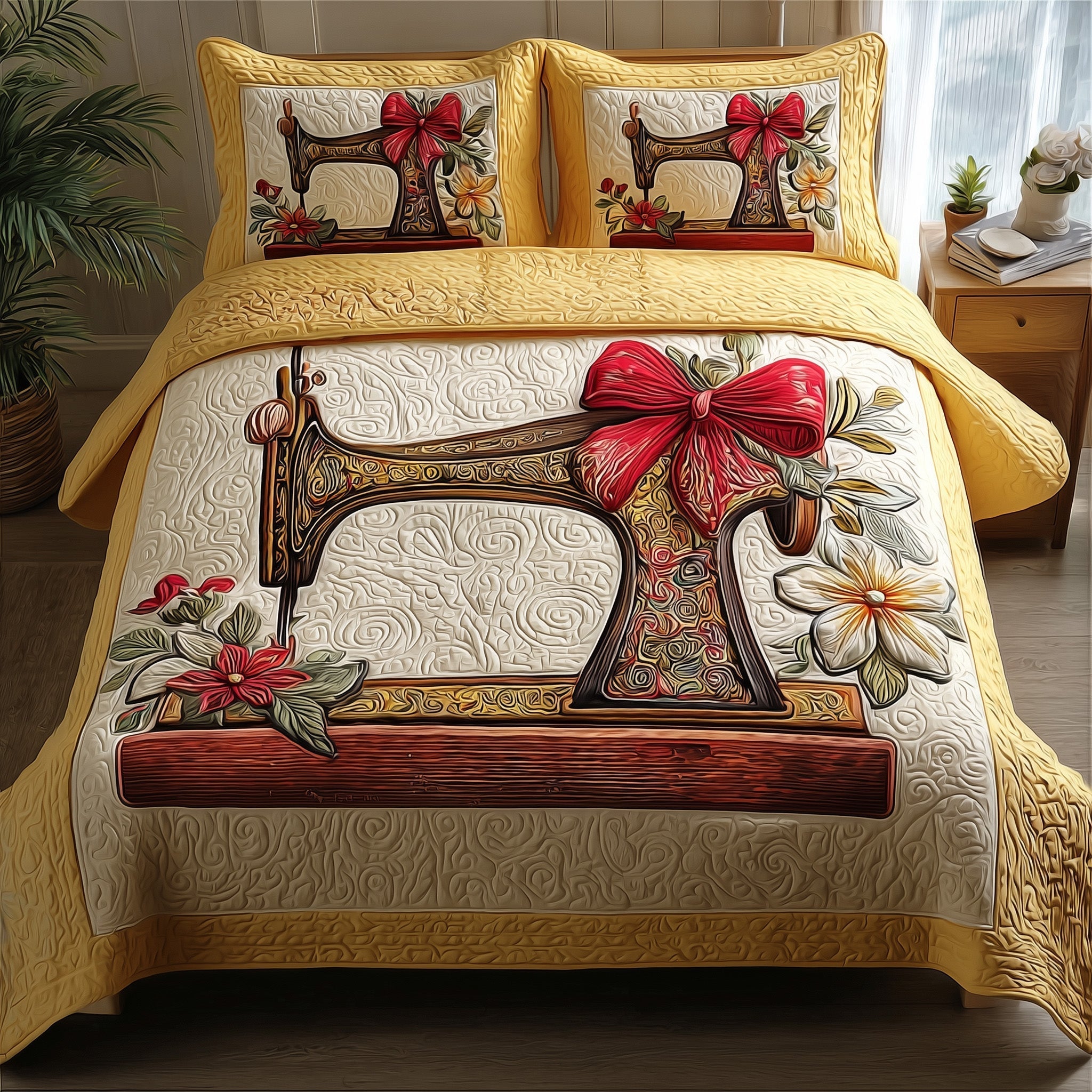 Sewing Quilted Bedding Set Sewing Home Dream Gift For Sewing - Tradiviet