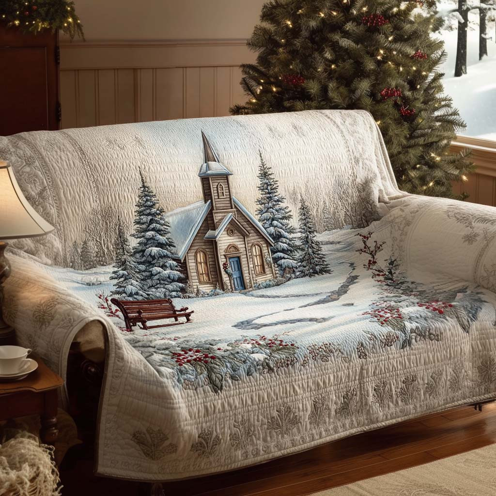 Silent Church Glow Quilted Sofa Cover Christmas Sofa Cover Suggestions For Family Christmas Gifts - Tradiviet
