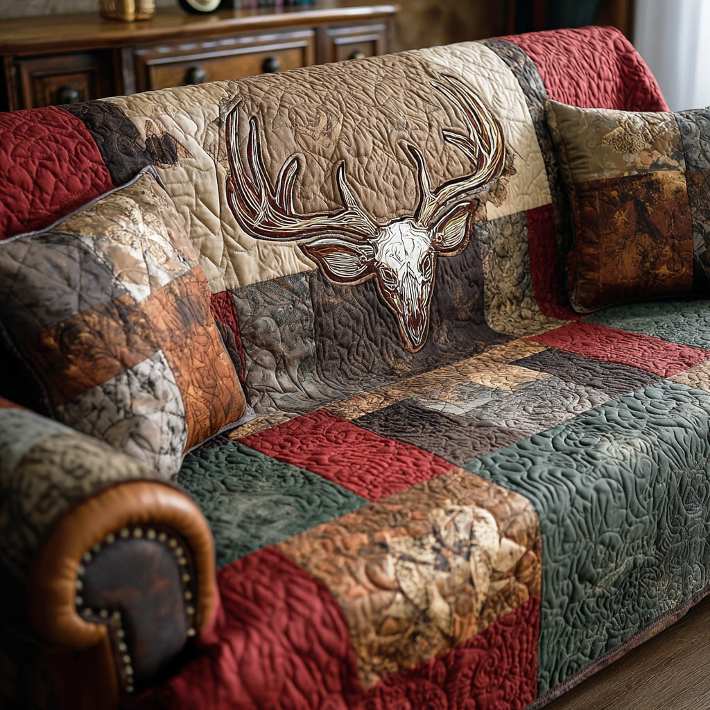 Skull Ridge Quilted Sofa Cover Cute Home Room Decor Gifts For Home Decor - Tradiviet
