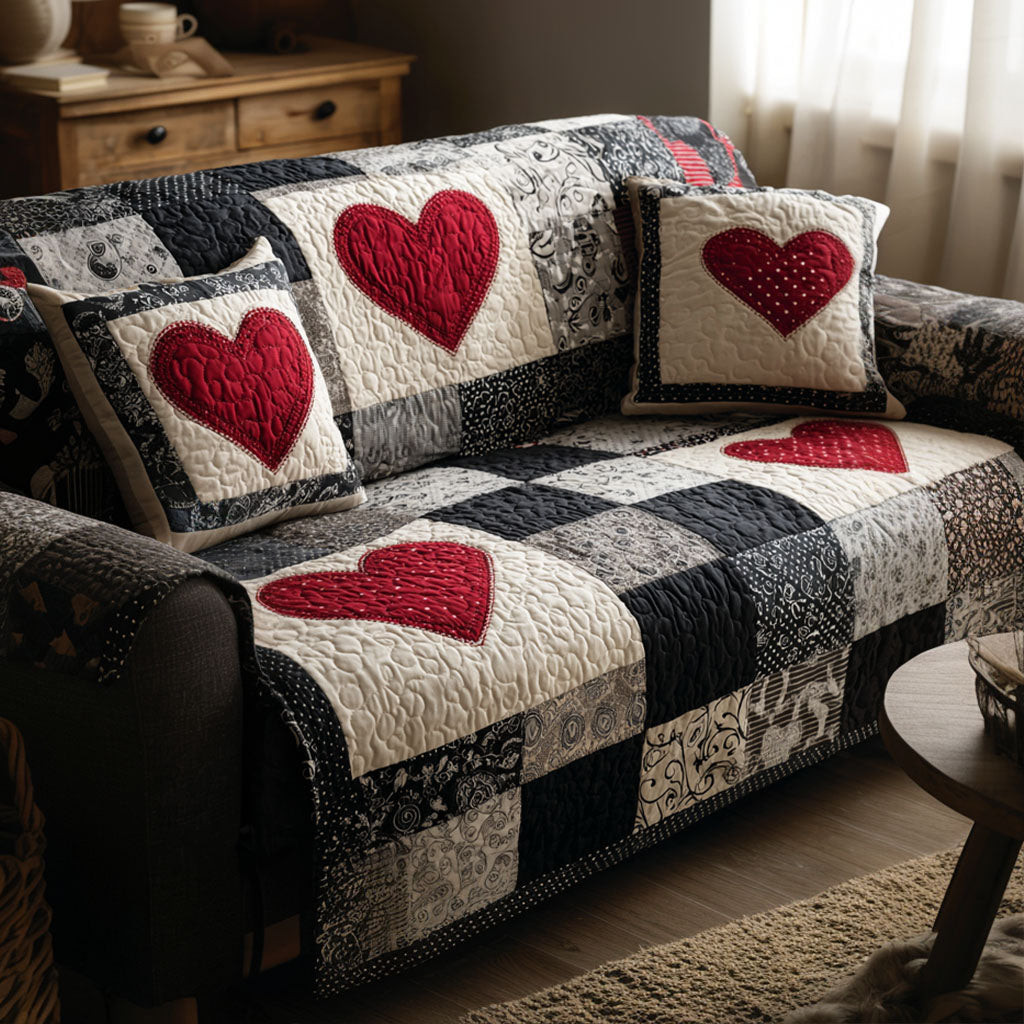 Soft Affection Quilted Sofa Cover The Best Couch Slipcovers Cute Couple Gifts For Christmas - Tradiviet