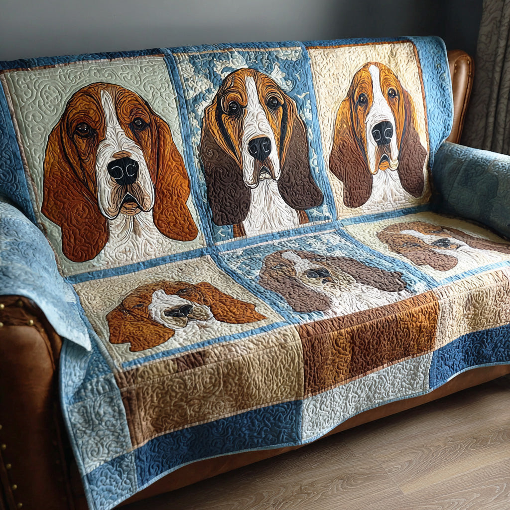 Soft Ears Quilted Sofa Cover Sofa Couch Cover Doggy Presents For Christmas - Tradiviet
