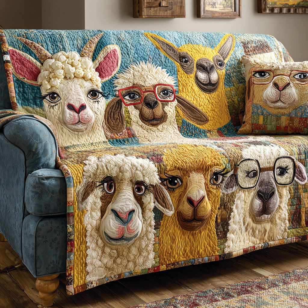 Soft Farmhouse Quilted Sofa Cover Home Decorattions Xmas Gifts For Farmers - Tradiviet