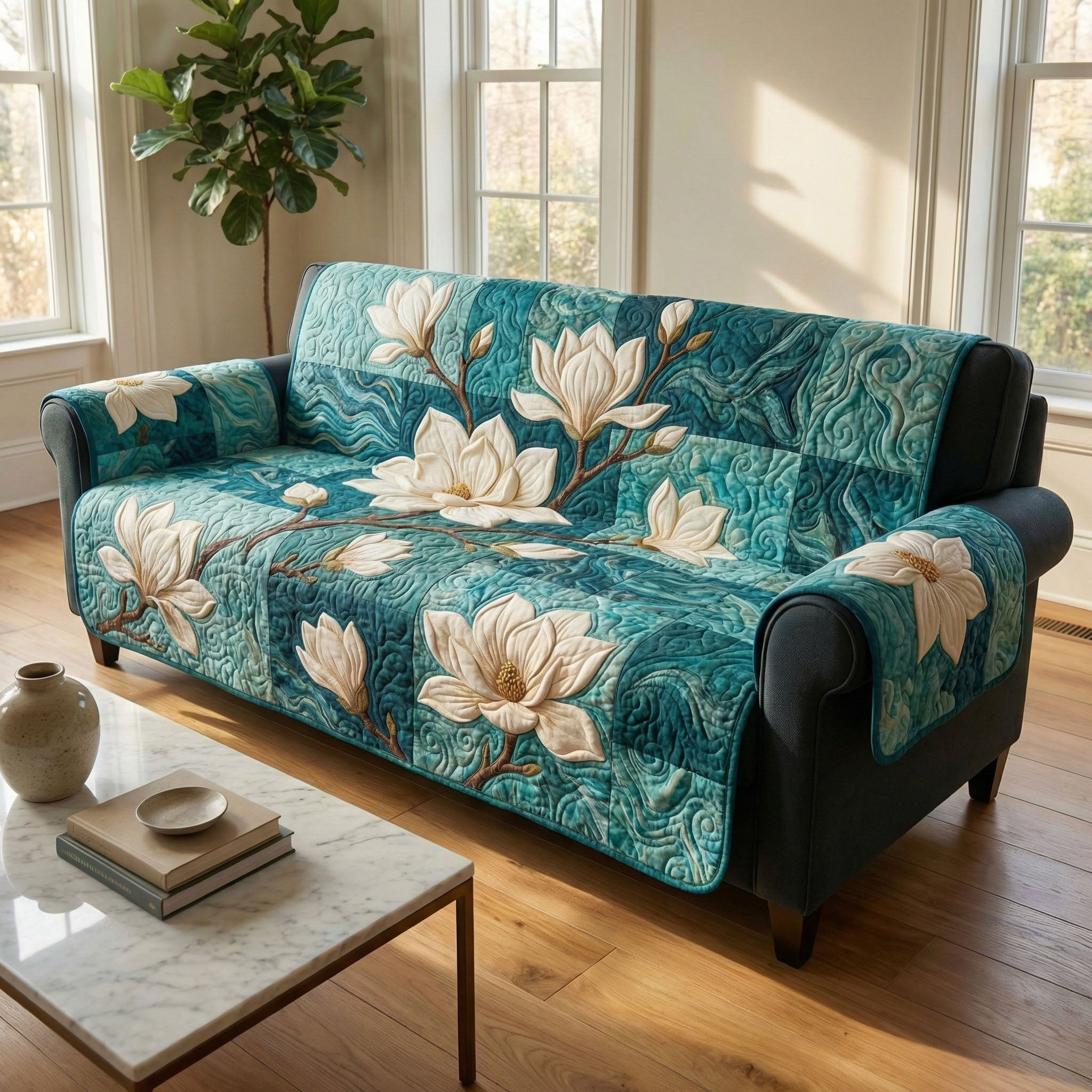 Soft Magnolia Home Quilted Sofa Cover The Best Sofa Slipcovers Mother To Be Gifts - Tradiviet